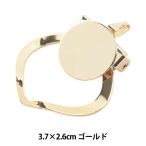 手芸金具 『スカーフ留め 15mm板付き ゴールド #9024』