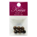 ビーズ 『チェコビーズ ダブルフェイス ブラック・ブロンズ 8mm 6個入り』