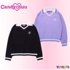 【激安処分 セール】 CANDY CHUU キャンディチュウ 長袖 セーター 2022 秋冬物 140 150 160 襟付Vネックセーター