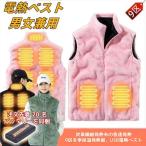 【バッテリー付】電熱ベスト 男女兼用 日本製ヒーター 水洗い可能 3段階調温 超軽量 9箇所発熱 ワークマン  速暖 USB給電式秋冬用 加熱ベスト 暖房服  防寒対策