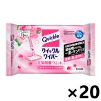 【ケース販売!!】クイックルワイパー 立体吸着ウエットシート エッセンシャルローズの香り 16枚入x20コ 花王