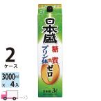 日本酒 日本盛 糖質ゼロプリン体ゼロ パック 3L(3000ml) 4本入 2ケース(8本) 送料無料