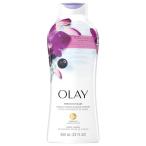 Olay 新鮮なアウトラストスージングオーキッド&ブラックカラントボディウォッシュ、22オンス
