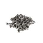 YJB PARTS 日本製/高精度ピックガード用ネジ 50本入り クローム ギター用ピックガード/バックプレート対応 (メール便のみ送料無料)