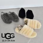 送料無料 アグ ルームスリッパ ムートン レディース UGG FLUFF YEAH SLIDE サンダル シューズ シープスキン ブランド 靴 羊毛 おしゃれ 冬