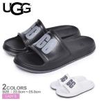 アグ サンダル レディース ウィルコックス スライド UGG 1113457 ブラック 黒 ホワイト 白 オフィス ぺたんこ 社内 スポーティ