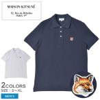 Pt10 メゾンキツネ ポロシャツ メンズ フォックスヘッド パッチ レギュラー ポロ MAISON KITSUNE LM00208KJ7002 ホワイト 白 ネイビー