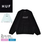  - f тренировочный мужской женский H DOT POLAR FLEECE CREWNECK SWEATSHIRT HUF FL00247 синий blue черный чёрный одежда обратная сторона ворсистый lslnl