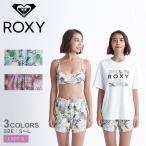 ショッピングビーチウェア ロキシー 水着 レディース SIMPLY BOTANICAL ラッシュTシャツ付き 水着 3点セット ROXY RSW241009 ホワイト 白 ブルー 青 パンツ