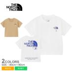 ザ ノースフェイス 半袖Tシャツ キッズ ベビー ショートスリーブシレトコトコティー THE NORTH FACE NTB32430ST ホワイト 白 茶