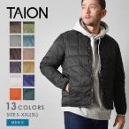 タイオン ダウンジャケット メンズ クルーネックボタン インナーダウンジャケット TAION TAION-104 ブラック 黒 ネイビー 防寒