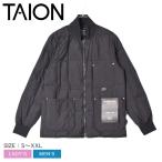 タイオン ダウンジャケット メンズ レディース ワーク リブネックWジップ ダウンジャケット TAION TAION-108WZWK ブラック 黒