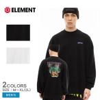 ショッピングアート作品 エレメント トレーナー メンズ HIROTTON LEOPARD CREW トレーナー ELEMENT BD022024 ブラック 黒 ホワイト 白 トップス 長袖 虎