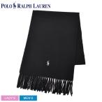 (ネコポス配送) ポロ ラルフローレン マフラー メンズ レディース クラシック カシミヤ スカーフ POLO RALPH LAUREN PC0459 ブラック 黒 防寒