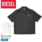 ディーゼル 半袖シャツ メンズ S-MAC-C DIESEL A146360PCAL ホワイト 白 ブラック 黒 ウェア トップス 半袖 シャツ ワンポイント