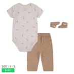  Nike нижнее белье брюки носки комплект baby NIKE NN1190 бежевый Brown чай tops низ короткий рукав вырез лодочкой верх и низ в комплекте спорт спортивный простой 