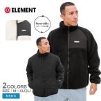 エレメント ボアジャケット メンズ ELEMENT BE022752 ブラック 黒 ホワイト 白 アウター リバーシブル 2WAY ボア ジャケット スタンドカラー ポケット