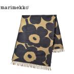 マリメッコ ひざ掛け MARIMEKKO 寒さ対策 おしゃれ かわいい 北欧 花柄 定番 人気 学校 職場 フリンジ 防寒 冬