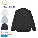 フレッドペリー 長袖シャツ メンズ Oxford Shirt FRED PERRY M5516 ホワイト 白 ブラック 黒 ウェア トップス 長袖 シャツ 刺繍