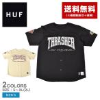 ハフ ベースボールシャツ メンズ CENT.FIELD BASEBALL JERSEY HUF KN00419 アイボリー 半袖シャツ