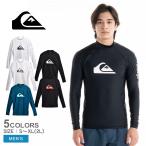 ショッピングラッシュガード （ゆうパケット送料無料）クイックシルバー ラッシュガード メンズ ALL TIME LR QUIKSILVER QLY231021 白 黒 サーフィン 長袖