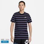 (ネコポス配送) ナイキ 半袖Tシャツ メンズ NSW クラブ ストライプ S/S Tシャツ NIKE DZ2986-010 ブラック 黒 ウエア トップス 半袖 カットソー