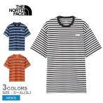 ザ・ノース・フェイス 半袖Tシャツ メンズ ショートスリーブマルチボーダーティー THE NORTH FACE NT32455 ブラック 黒 オレンジ