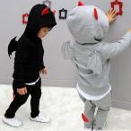 ショッピングスーパーセール スーパーセール ハロウィン コスプレ 衣装 子供 キッズ  男の子 コウモリ風 フード付き 可愛い 男女兼用 上下セット ハロウィ
