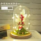 スーパーセール クリスマス限定セール クリスマスツリー ガラスドーム ミニクリスマスツリー USB給電式 LEDライト クリスマス飾り