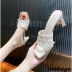 ミュールサンダル レディース ミュール サンダル ピンヒール 走れる ハイヒール サマー 夏 美脚 シューズ 疲れない 通勤