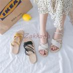 サンダル シューズ ビーチサンダル スポーツサンダル レディース ローヒール 軽量 歩きやすい 痛くない 通勤通学 走れる ぺたんこ フラットシューズ