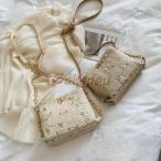 かごバッグ レディース ショルダーバッグ 斜めがけ　麦わらバッグ ピクニック 海 ビーチ 夏バッグ 麦わらバッグ 軽量 かわいい 草編みバッグ