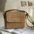 かごバッグ レディース ショルダーバッグ 斜めがけ　麦わらバッグ ピクニック 海 ビーチ 夏バッグ 麦わらバッグ 軽量 かわいい 草編みバッグ