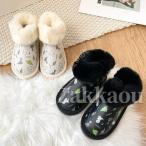 スノーブーツ キッズ 子供靴 ジュニア ウィンター ブーツ 女の子 男の子 雪遊び 防水 防寒 滑らない サイドジッパー ラウンドトゥ 可愛い柄 子供 ダウンブーツ