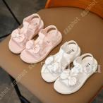 子供サンダル サンダル キッズ 女の子 リボン付き サマーサンダル ビーチサンダル ラインストーン プリンセス 靴 ストラップサンダル マジックテープ