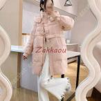 ダウンジャケット レディース 厚手 ダウンコート ベンチコートダウンジャケットフード付き 無地 ロング丈 ジップアップ 大きいサイズ ロング丈アウター