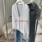 サマーカーディガン ショート丈 ニットカーディガン カーディガン ボレロ 長袖 羽織り シンプル 無地 夏 白色 緑色 青色 黒色 ブラック ホワイト 日焼け対策