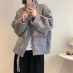 セーター ニット レディース カーディガン セーター ニットカーディガン 春秋 秋冬 カーディガン 前開き 長袖 ジップアップ ケーブル編み ニットトップス