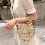 かごバッグ レディース ショルダーバッグ 斜めがけ　麦わらバッグ ピクニック 合わせやすい 海 ビーチ 夏バッグ 麦わらバッグ 軽量 かわいい 草編みバッグ