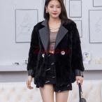 秋冬 レディース ファーコート 毛皮コート おしゃれ レディースコート 本物のファー アウター ジャケット　暖かい OL　通勤　レディースアウター