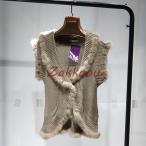 本物のファー うさぎの毛 秋冬 レディース ファーコート 毛皮コート ファーベスト レディースコート アウター ジャケット　暖かい 通勤　レディースアウター