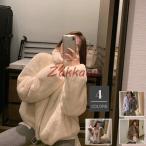 秋冬 レディース ファーコート 毛皮コート レディースコート フェイクファー アウター ジャケット　暖かい OL　通勤　レディースアウター