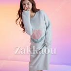 ネグリジェ 冬 ルームワンピース フランネル 柔らかい もこもこ パジャマ 長袖 暖かい ふわもこ ルームウェア 部屋着 寝間着 柔らかい 肌触り良い