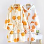 ルームウェア もこもこ パジャマ 前開き 長袖 ガウン 冬 ナイトガウン ロング ネグリジェ ふわふわ 厚手 着ぐるみ フード付き フード付き 寝巻き 部屋着