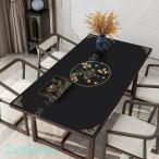 レザー テーブルマット テーブルクロス デスクマット ビニールマット テーブルカバー 黒 ビニール シンプル 大きい 長方形 正方形 防水 撥水 耐熱 耐久