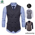  костюм лучший мужской без рукавов День почитания пожилых людей жилет лучший костюм лучший жилет воротник имеется тонкий лучший двойной лучший choki tops бизнес джентльмен 