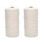 マクラメ コード 2mm 200m 2個セット 紐 コットン 綿 糸 ロープ マクラメ編み タペストリー DIY ハンドメイド