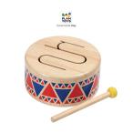 PLAN TOYS プラントイ ソリッドドラム 6404(おもちゃ 木製 木のおもちゃ 音の出るおもちゃ 子供用楽器 楽器 ドラム バチ)