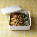 studio m’ スタジオエム 白雪 お重 一段重(陶器 重箱 お重箱 一段 正方形 角型 器 食器 電子レンジ対応 和食 盛り付け皿) 即納