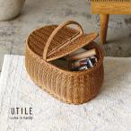 UTILEyutiru овальный пикник корзина ( модный ротанг способ корзина крышка имеется one руль корзина корзина )